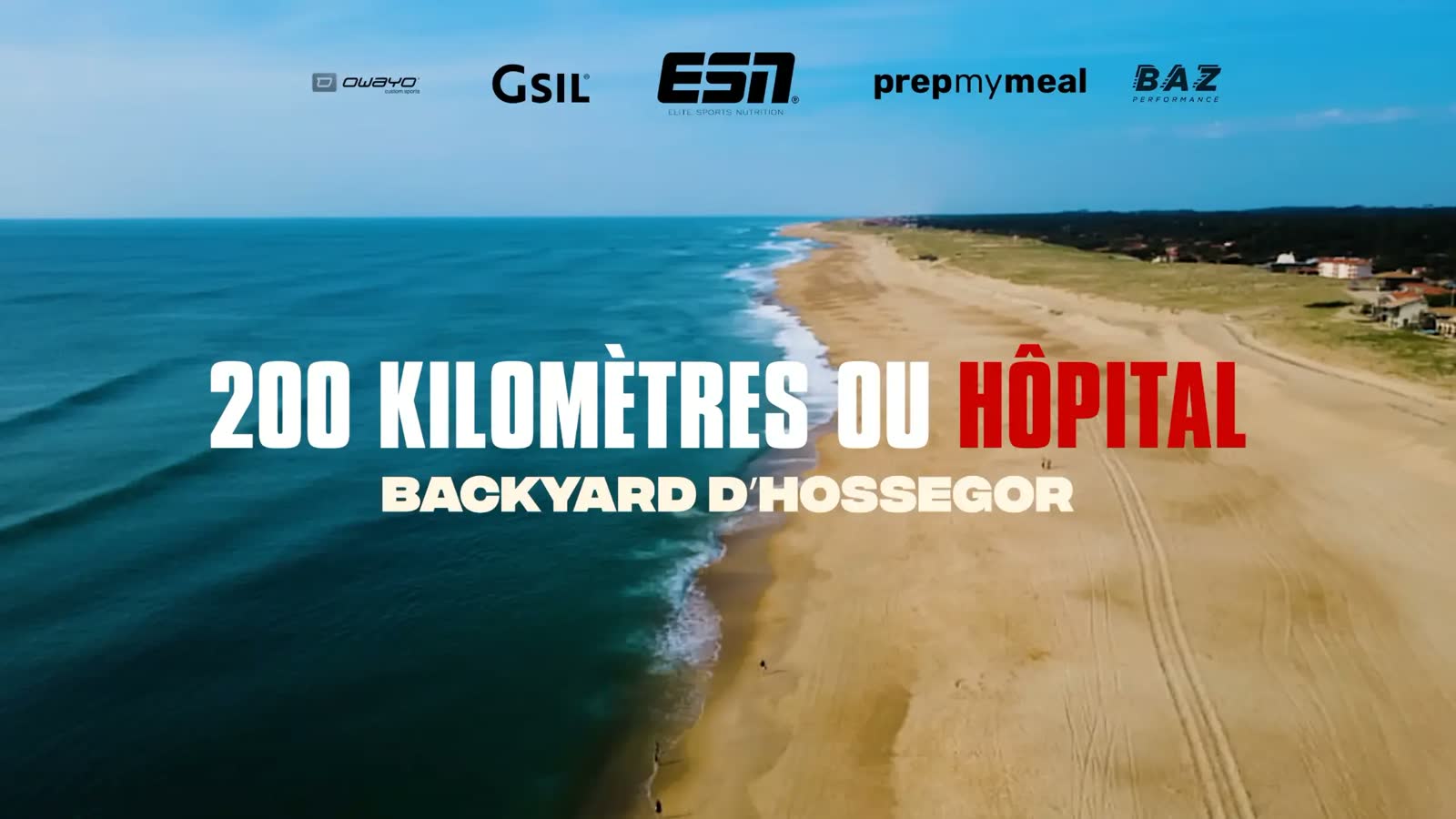 Carton titre du documentaire 200 kilomètres ou hôpital, Backyard d'Hossegor